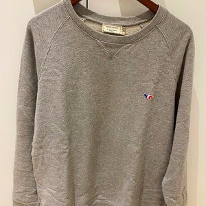 Maison Kitsune Grey Crewneck, Size 52